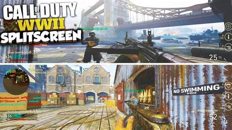 can you play cod ww2 split screen