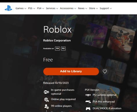 can you play roblox on ps4