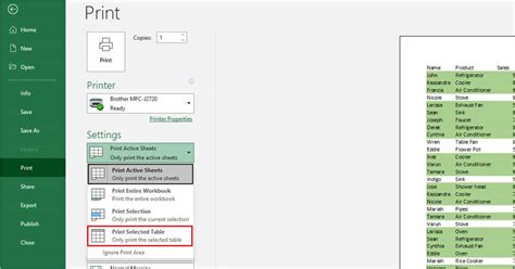 can you print excel spreadsheet with comments