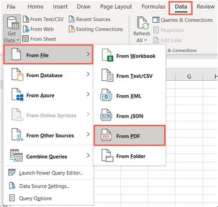 can you pull data from pdf to excel