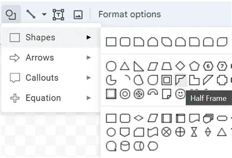 can you put shapes in google docs