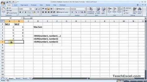 can you put two formulas together in excel
