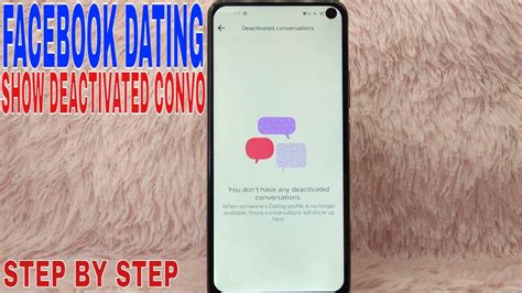 can you reactivate a deactivated conversation on facebook dating