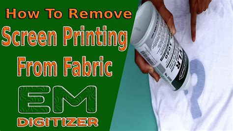 can you remove screen printing from canvas