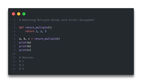 can you return multiple variables in python