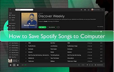 can you save a song from spotify to your computer