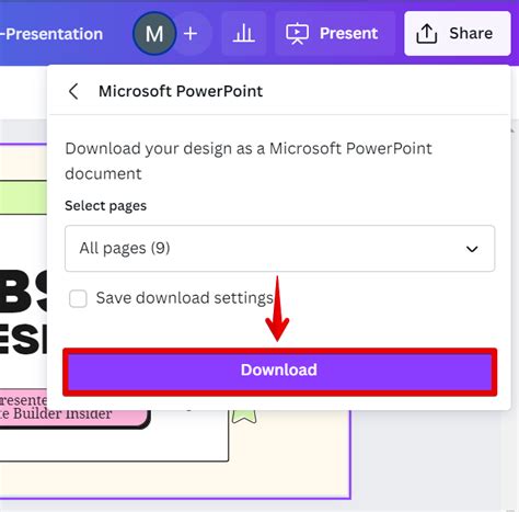 can you save canva presentation as google slides