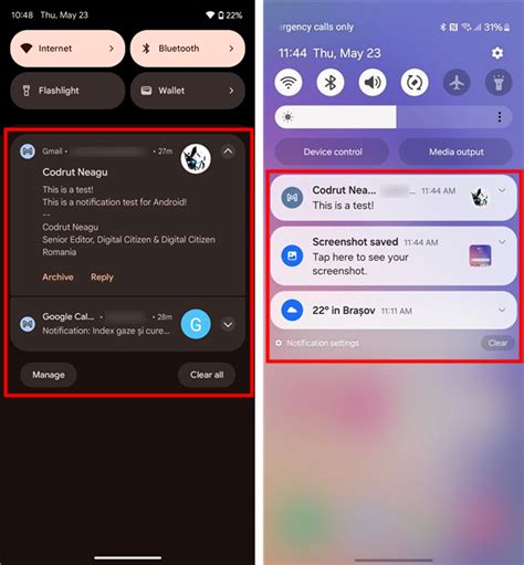 can you see cleared notifications on android