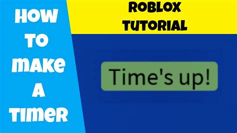 can you set a timer on roblox