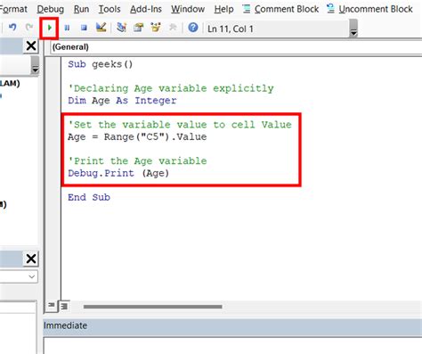 can you set variables in excel