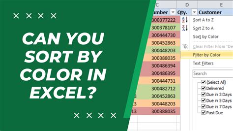can you sort by highlight color in excel