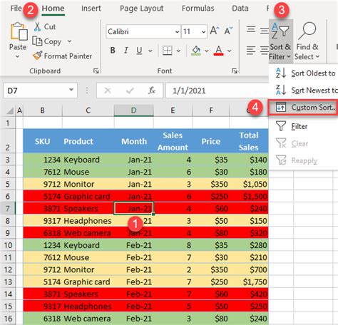 can you sort by highlighted rows in excel
