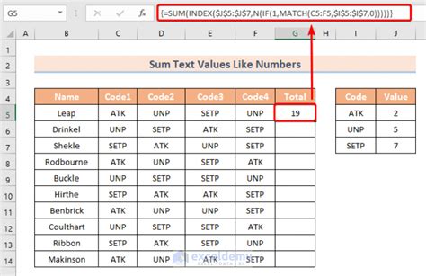 can you store values in excel