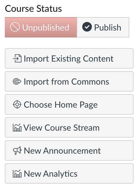 can you unpublish a course in canvas