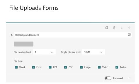 can you upload a pdf to microsoft forms