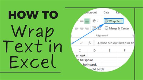 can you wrap text in excel