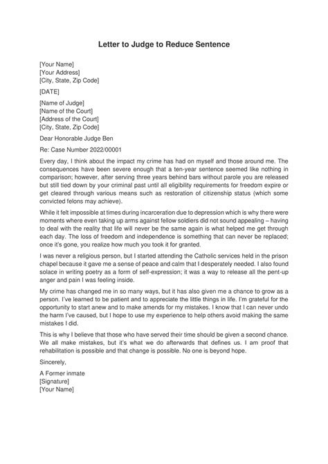 can you write a letter to a judge