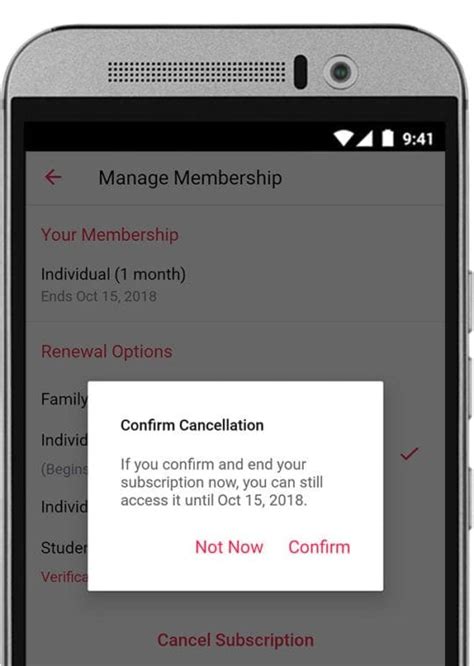 cancel apple subscription on android device