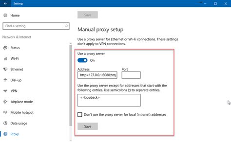 cannot open proxy settings windows 10