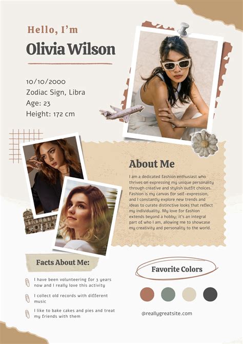 Canva All About Me Templates