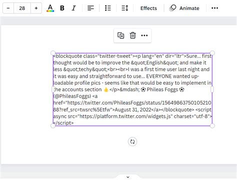 canva design to html code