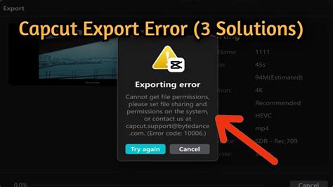 capcut export problem