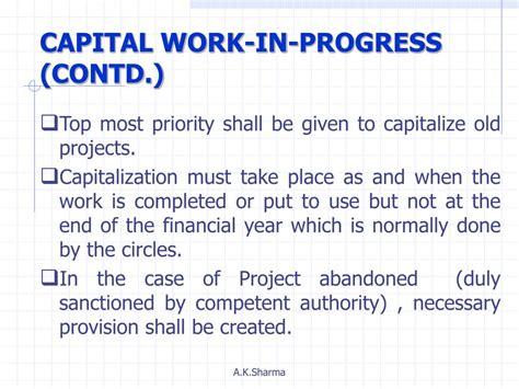 capital work in progress examples
