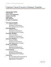 capstone executive summary example