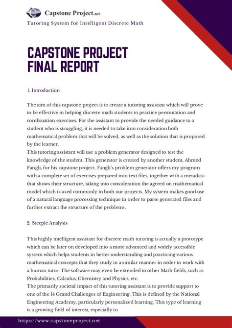 capstone project paper examples