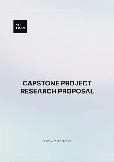 capstone project proposal example