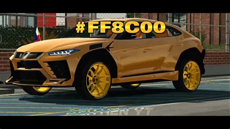 car parking multiplayer orange colour code