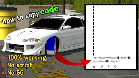car parking multiplayer tyre colour code