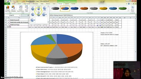 cara membuat data pie chart di excel