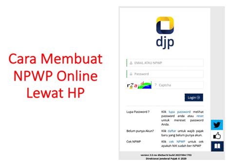 cara membuat npwp online lewat hp