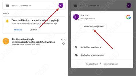 cara mengganti password gmail