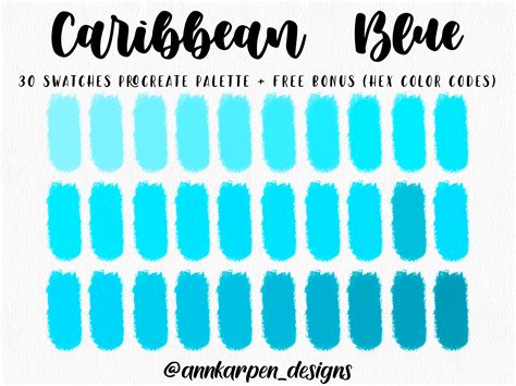 caribbean blue hex code