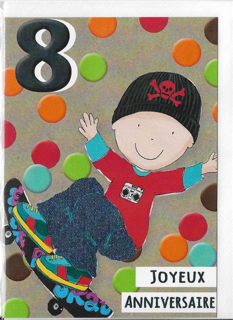 carte anniversaire garçon 8 ans