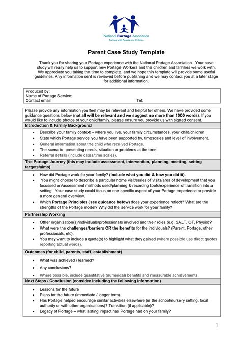 case study assignment template