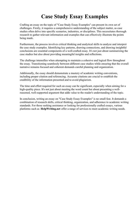 case study essay example pdf