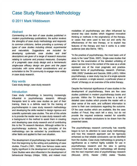 case study methodology dissertation example