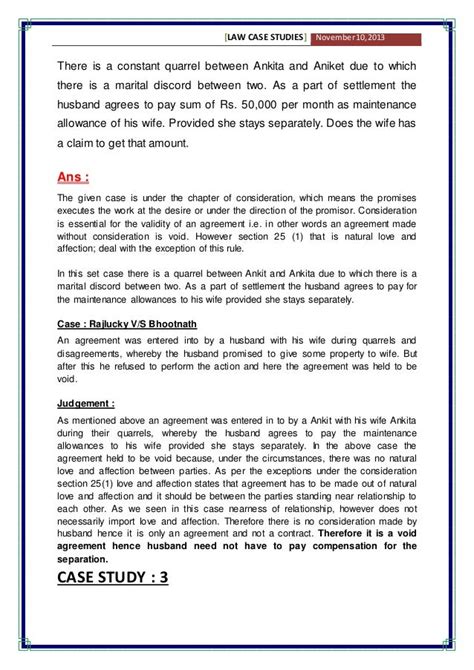 case study questions and answers in business law