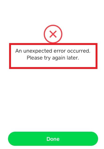 cash app error message