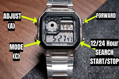 casio change time