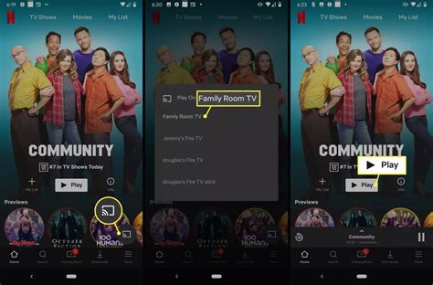 cast netflix from android to pc