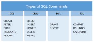 categories of sql statements