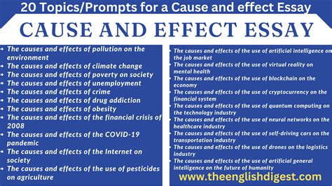 cause and effect examples topic