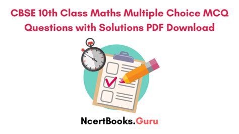 cbse class 10 maths multiple choice questions with answers pdf