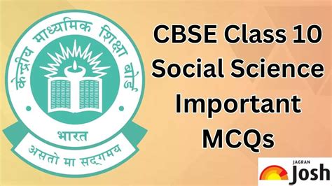 cbse class 10 social science multiple choice questions with answers pdf