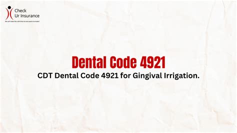 cdt code for irrigation