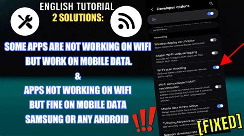 certain apps not working on mobile data but work on wifi